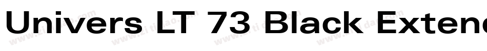 Univers LT 73 Black Extended字体转换